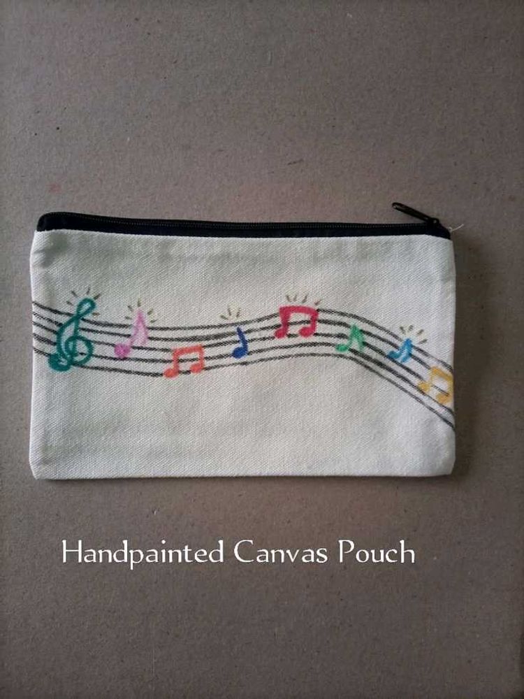 Musical Canvas Pouch