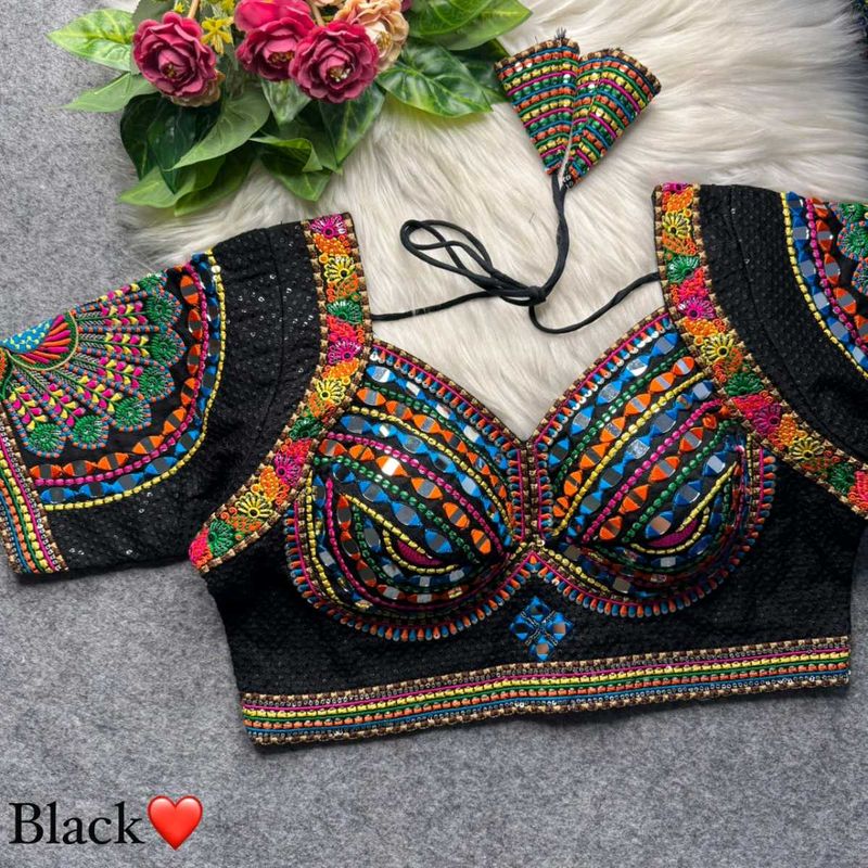 NAVRATRI SPECIAL PEACOCK DESIGN🦚 REAL MIRROR WORK