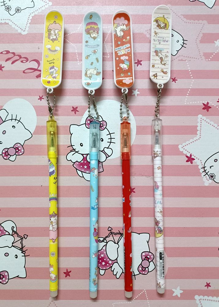 Unicorn Scating Design 4Pcs  Pens