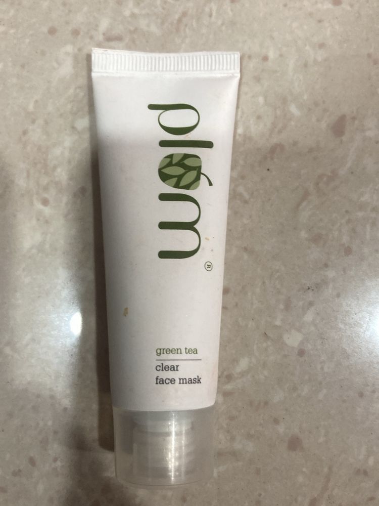 Plum Green Tea Clear Face Mask