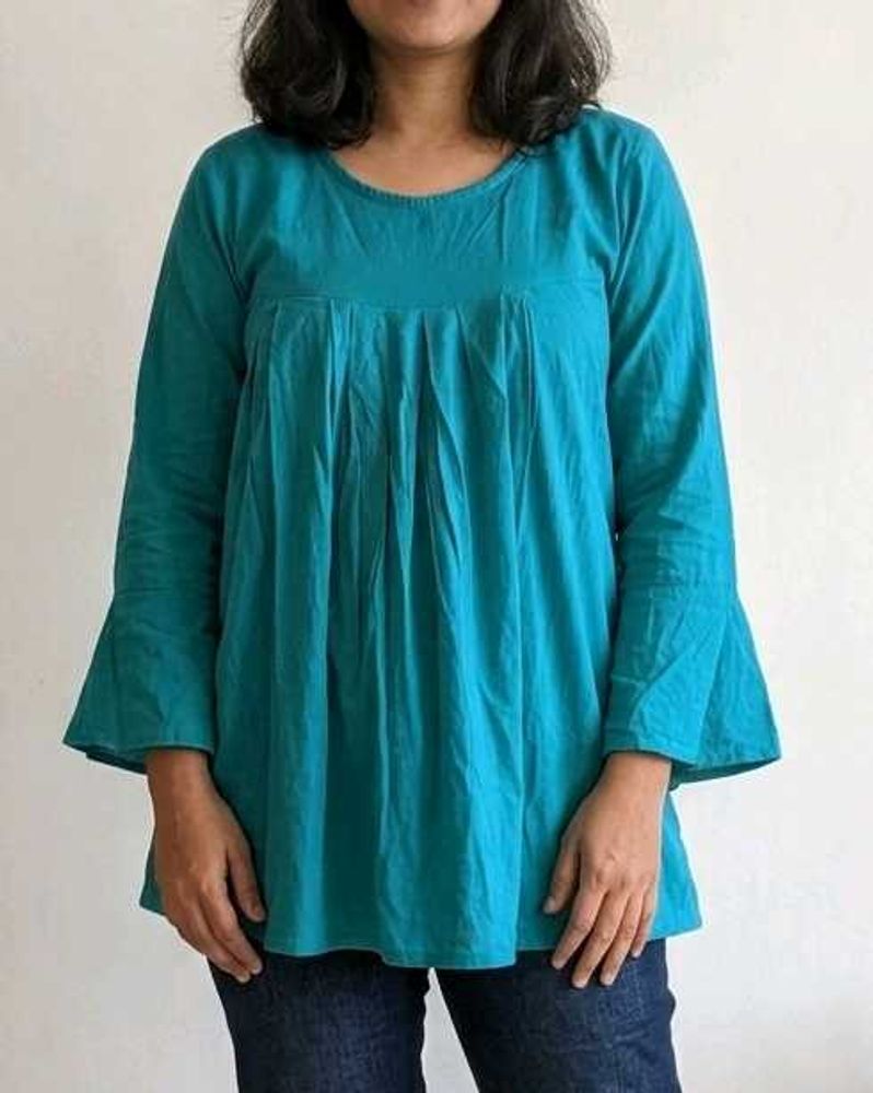 Teal Bell Sleeve Tunic
