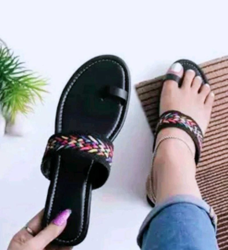 Stylish Woven Strap Flat Sandals