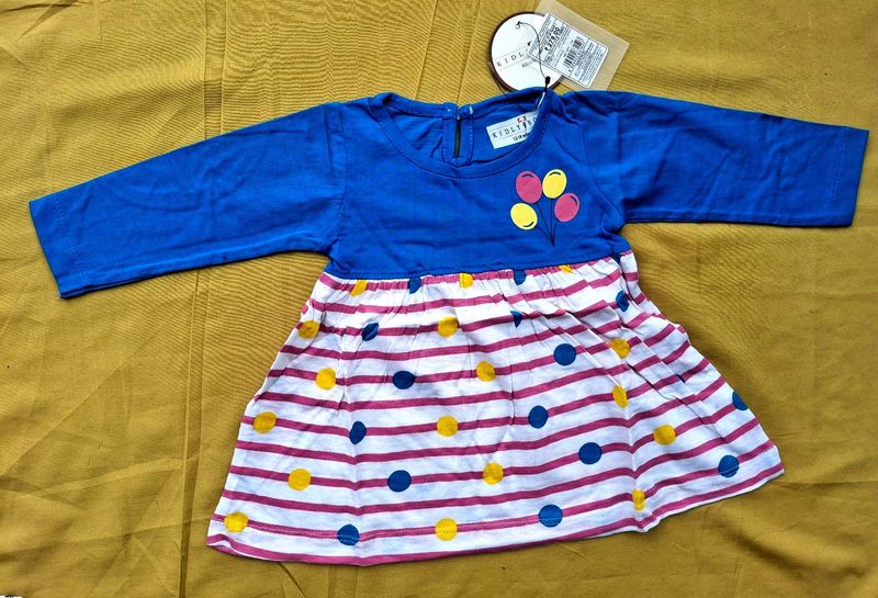 Cute Blue &amp; Striped Balloon Dress