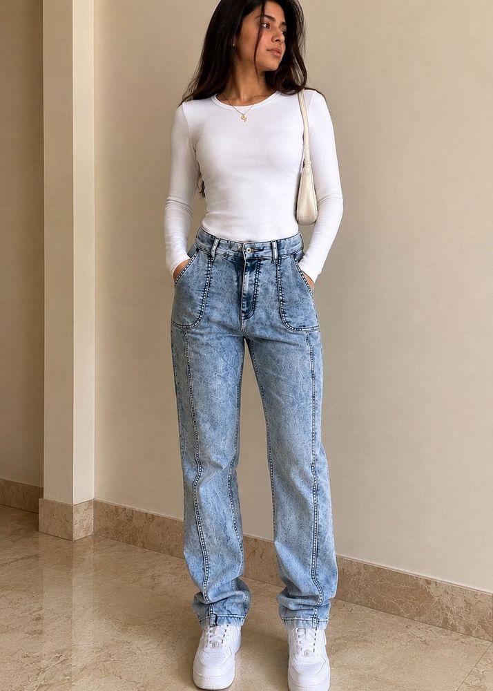 Pepe Jeans Acid Wash Denim Pants