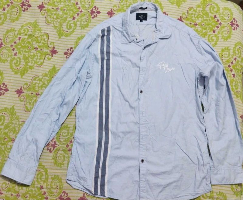 Light Blue Men's Casual Shirt