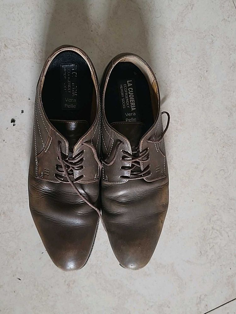 Brown Leather Formal Shoes