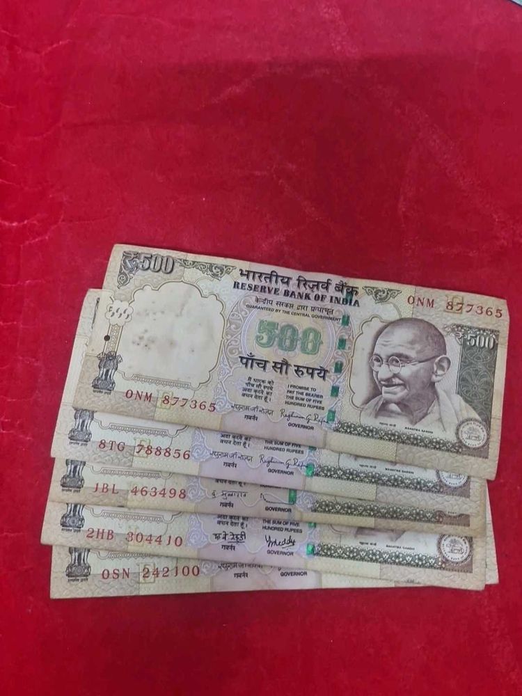 5 pcs old 500 rs