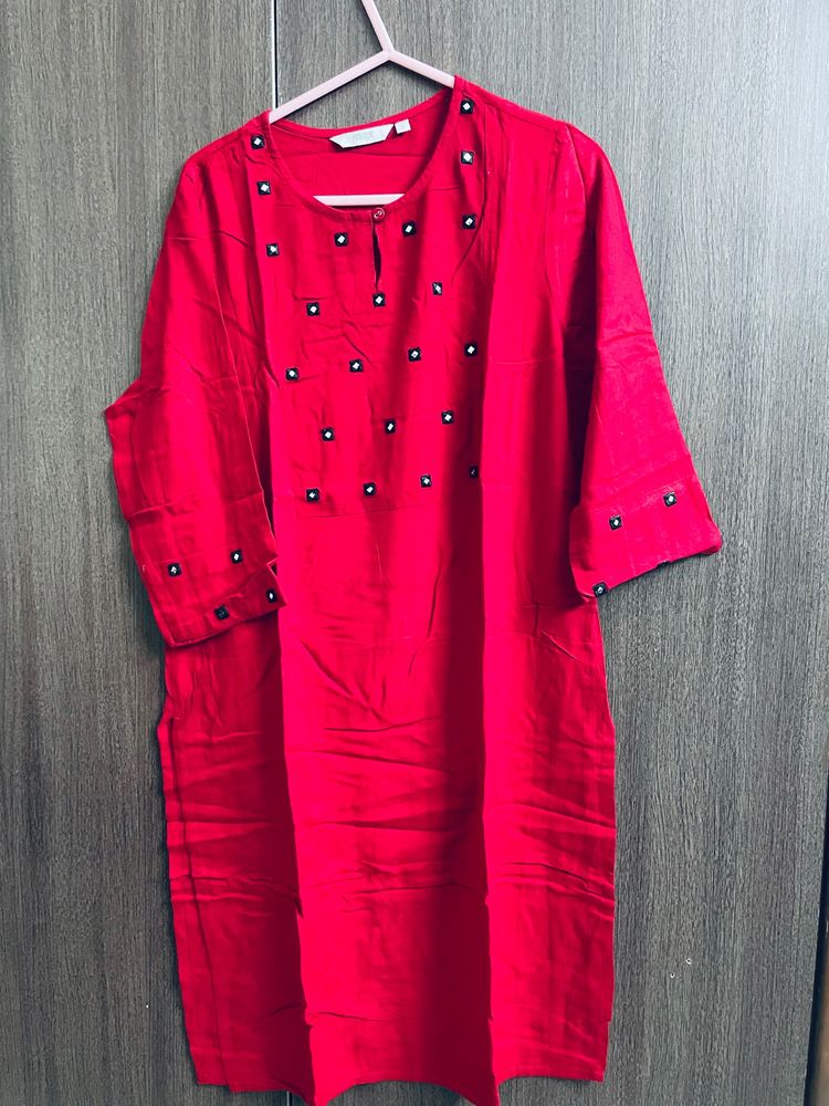 max brand red kurti for sale