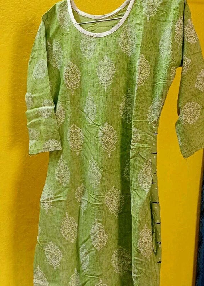 Rion Light Green Kurty.