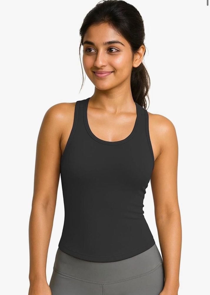 Black Racerback Active Tank Top 🖤