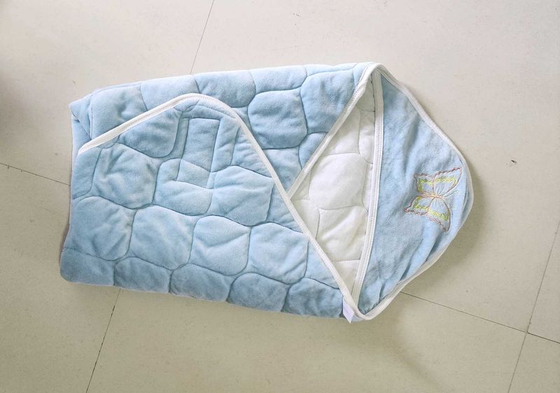 Soft Blue Baby Swaddle Blanket