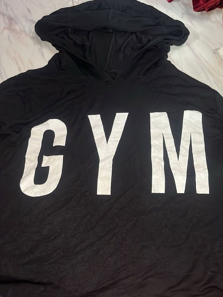 an oversized T-shirt