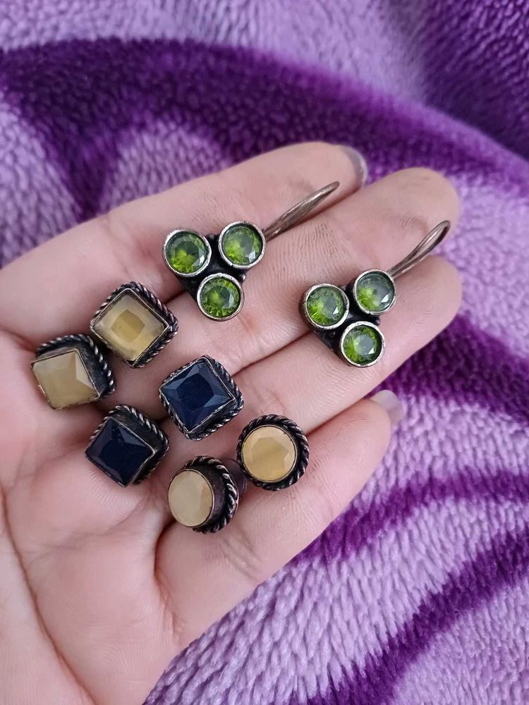 combo of 4 Stud &amp; Drop Earring Set