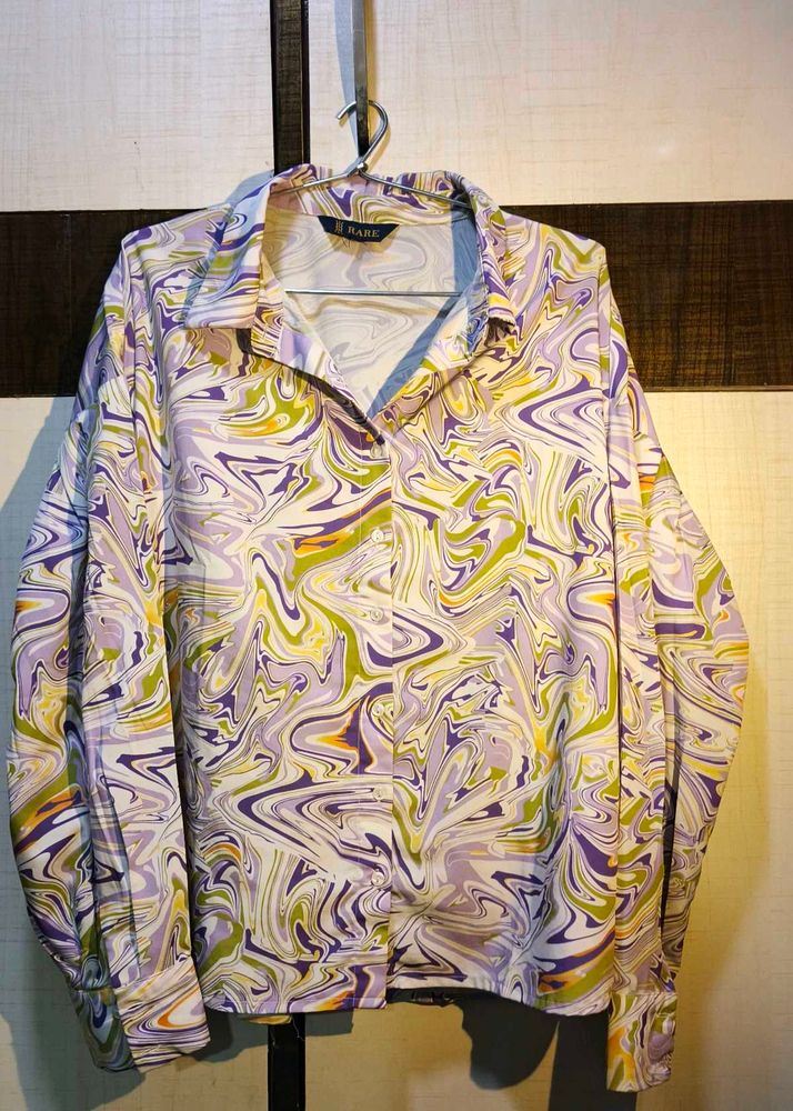 RARE Swirl Print Button-Up Shirt