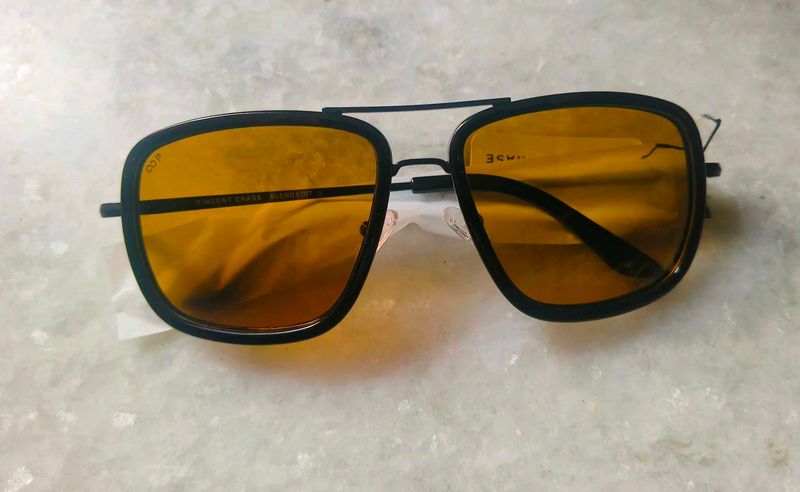 Stylish Black &amp; Orange Aviator Sunglasses