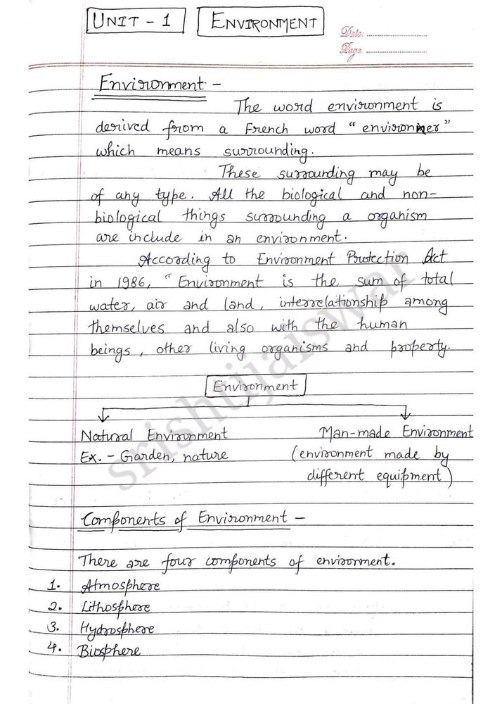 Books > Textbooks | B.Tech AKTU Environment & Ecology EVS Notes | Freeup