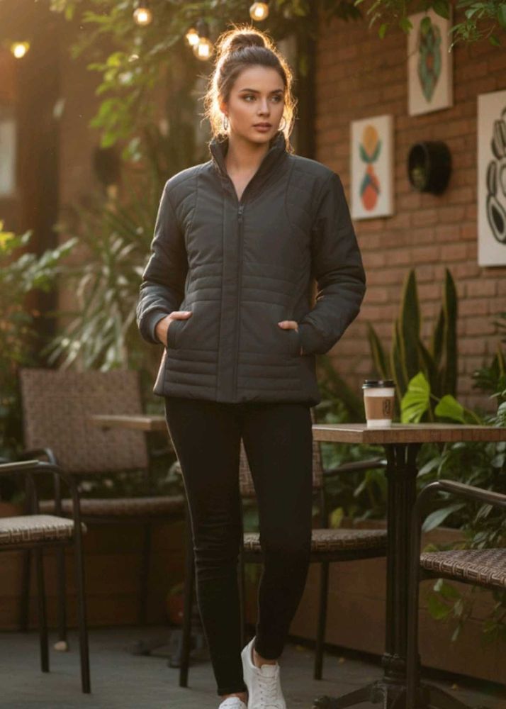 Stylish Quilted Jacket with zipper cap