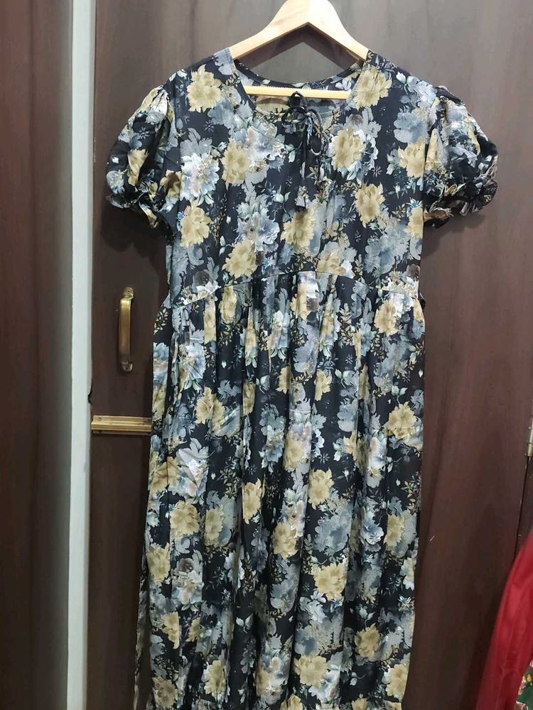 Chic Floral Print Midi Dress