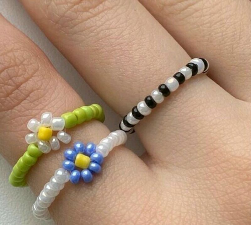 Daisy Flower Beads Rings