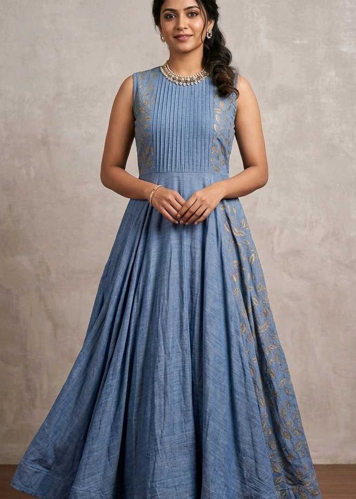 Elegant Blue Ethnic Gown