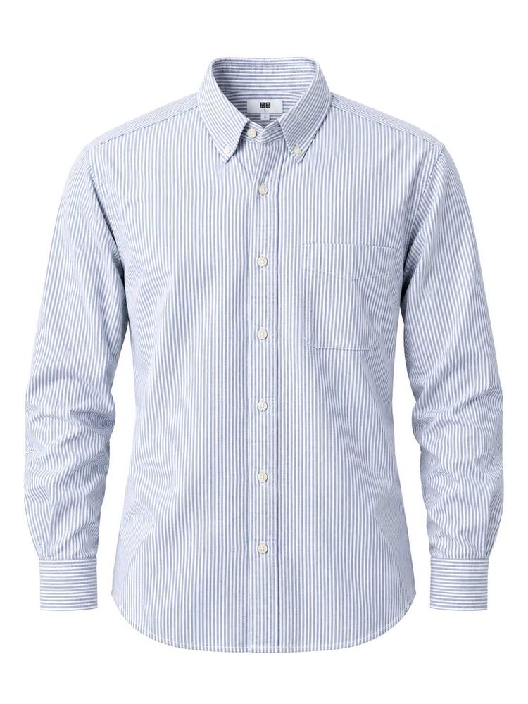 Uniqlo shirt blue strip size L