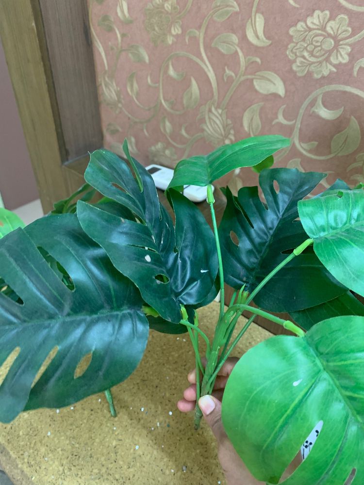 2 Pcs Artificial Monstera Plant