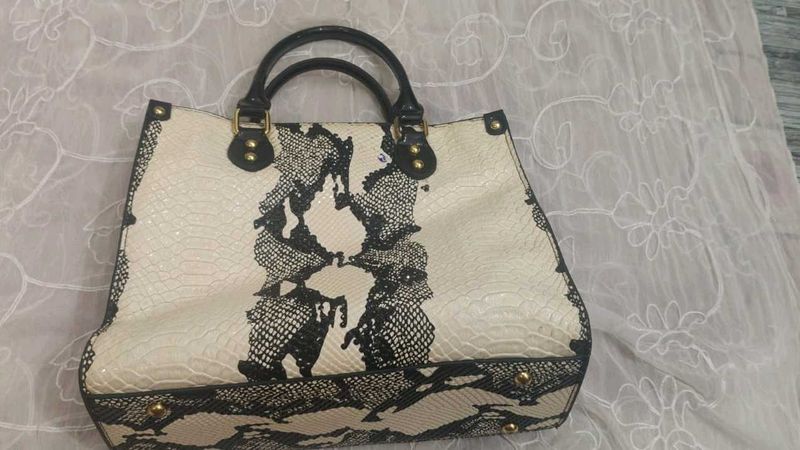 Snakeskin Print Handbag