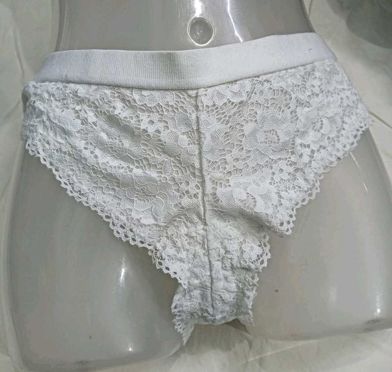 💛 White Lace Briefs