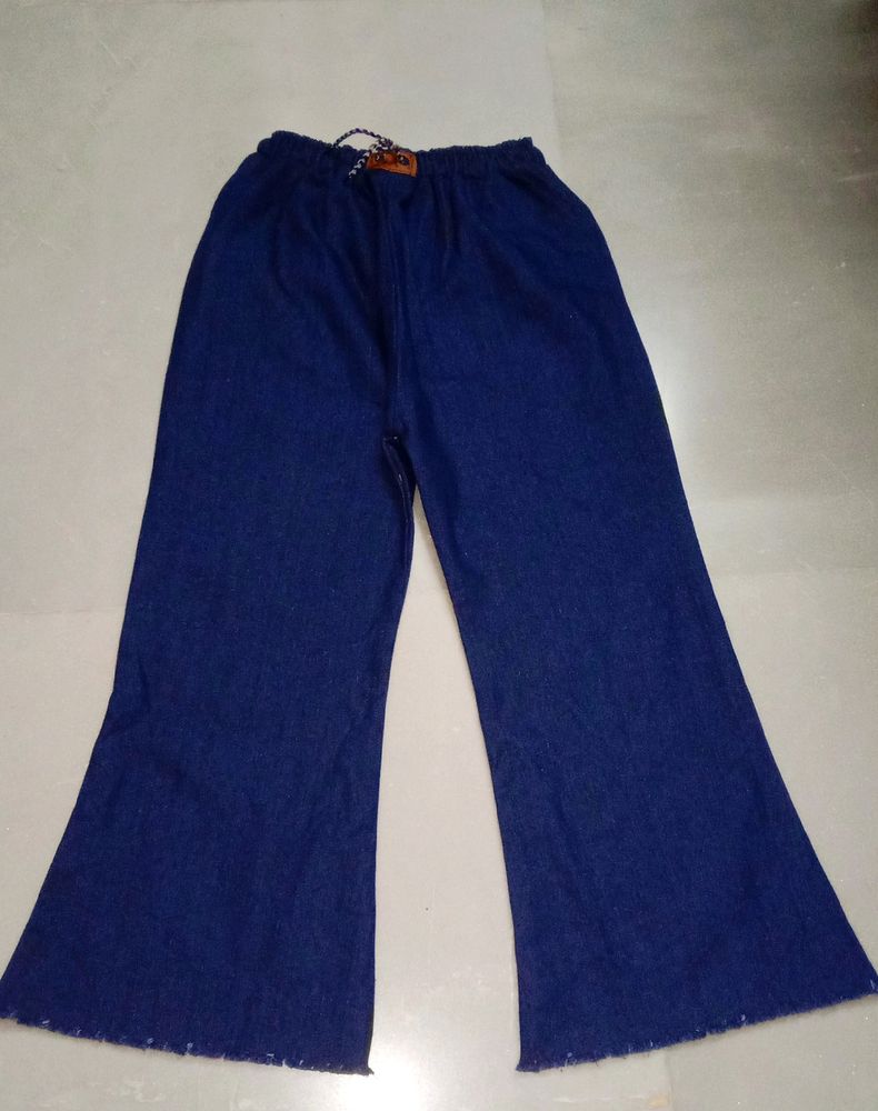 Wide Leg Denim Pants