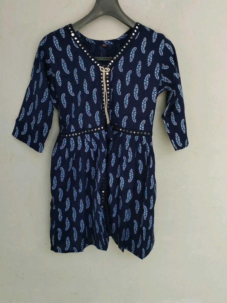 Navy Blue Printed Co ord Set