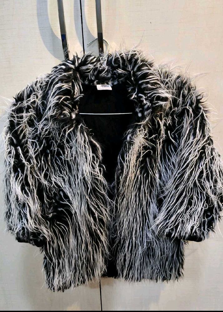 Imported Kids Fur Black &amp; White Jacket