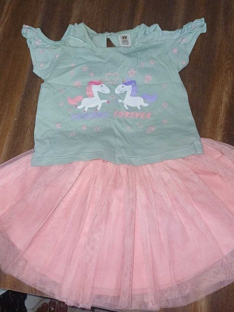 Cute Unicorn skirt Set
