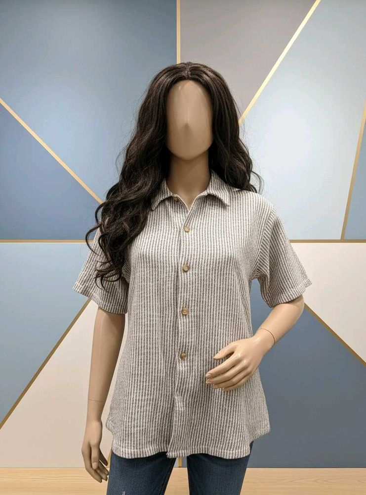 Striped Button-Down Shirt