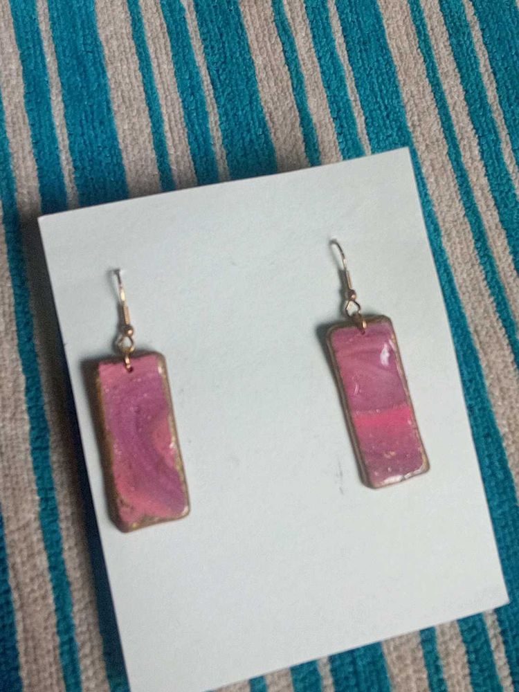 Pink Dangle Earrings