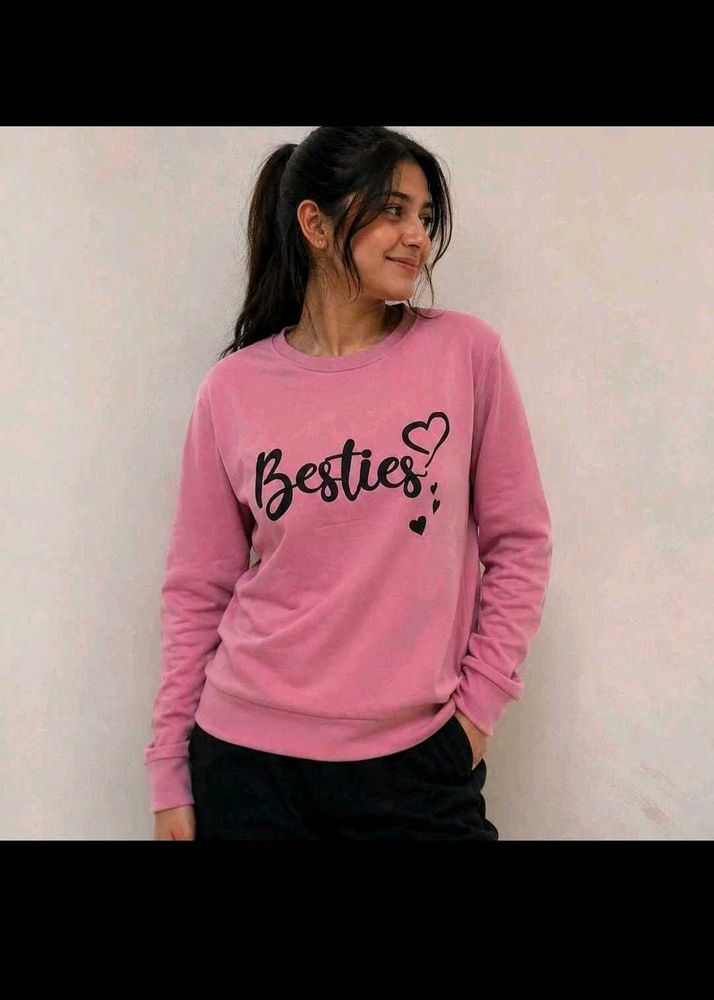 "FREEBIE" 🎀Cute Pink "Besties" Sweatshirt