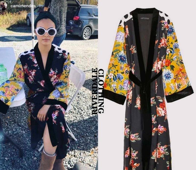 zara brand never used Floral Print Kimono Robe