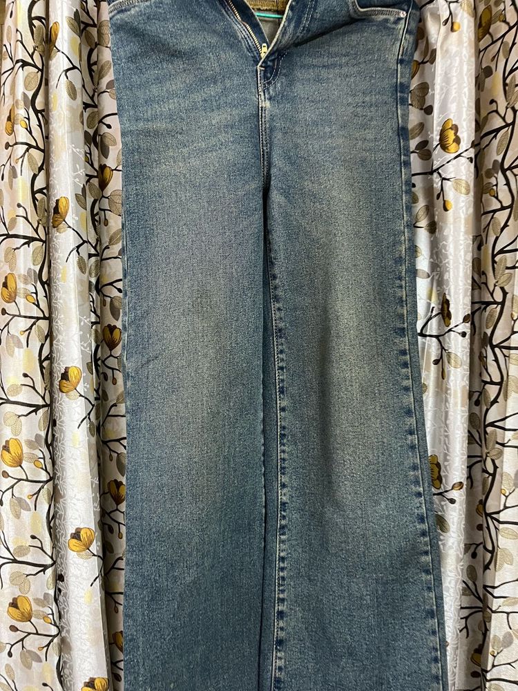 Classic Blue Denim Flare Jeans