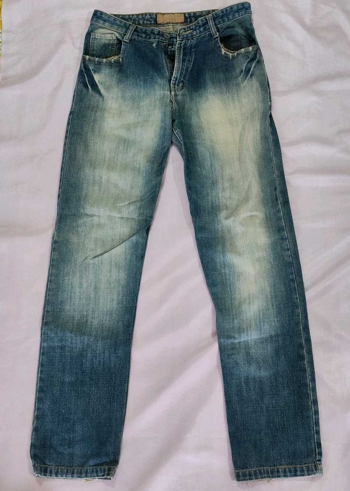 Vintage Wash Denim Jeans
