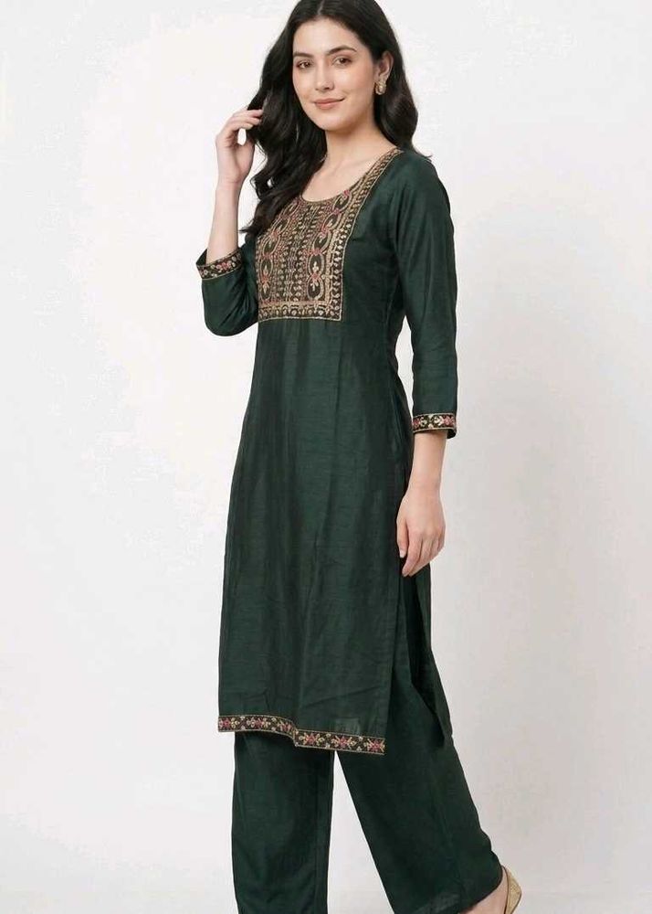 Elegant Embroidered Kurta Set