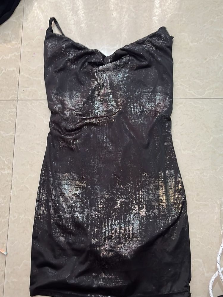 Sparkly Black Mini Dress