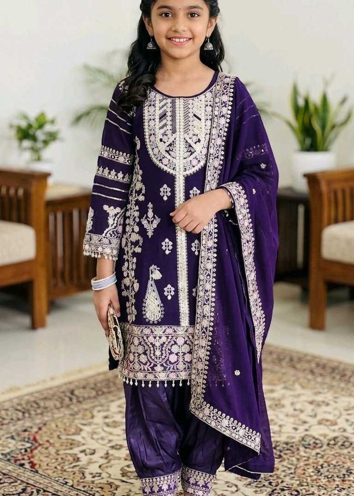 Beautiful Girls Embroidered Pakistani  Kurta Set