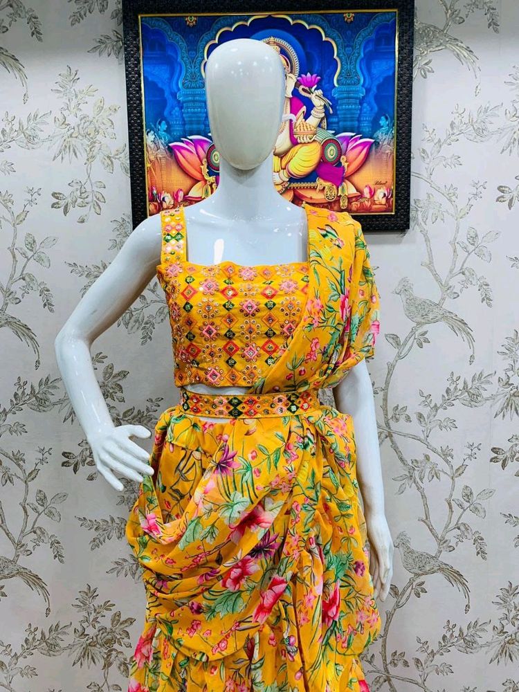 Party Wear Lehenga Saree