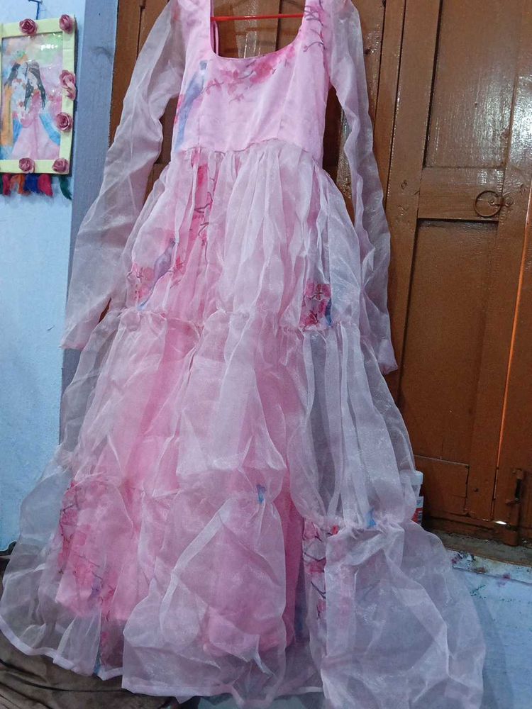 Beautiful Pink Ethnic Gown