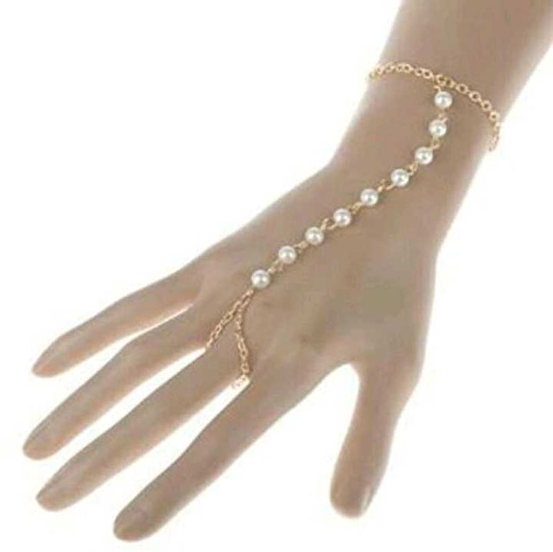 Pearl Gold-plated Ring Bracelet