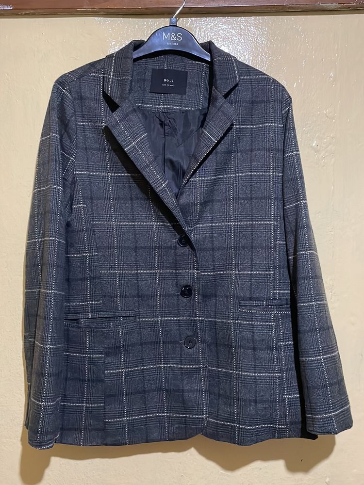 Grey Check Blazer
