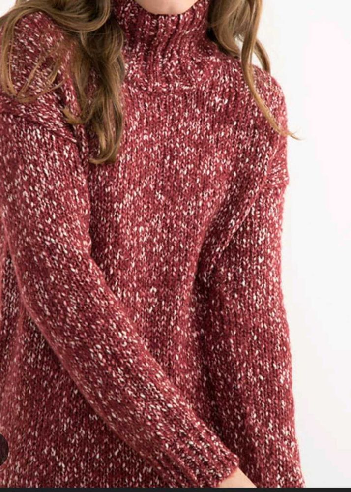 Maroon Turtleneck Sweater