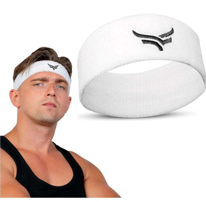 White Athletic Headband