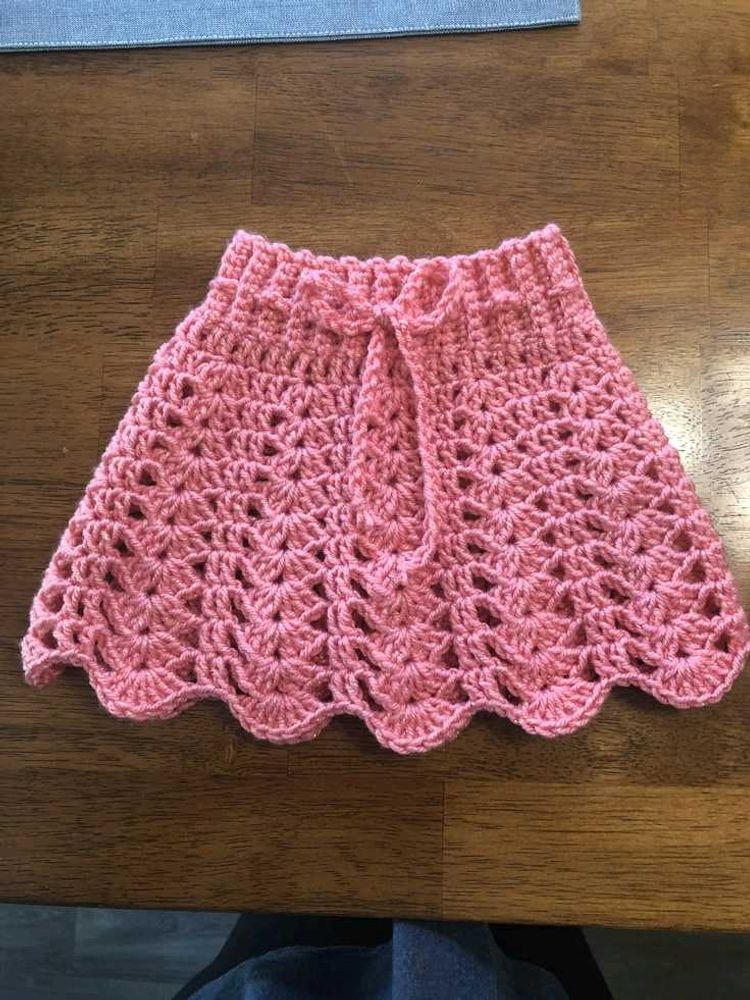 Handmade Crochet Pink Skirt