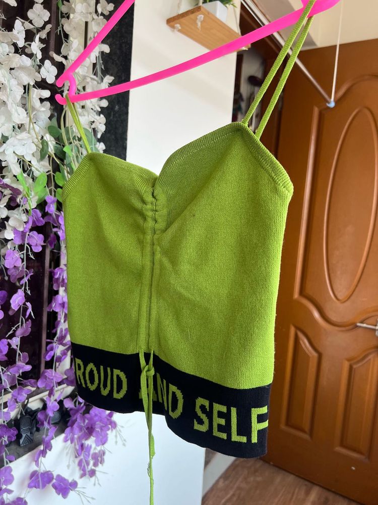 Green Crop Top