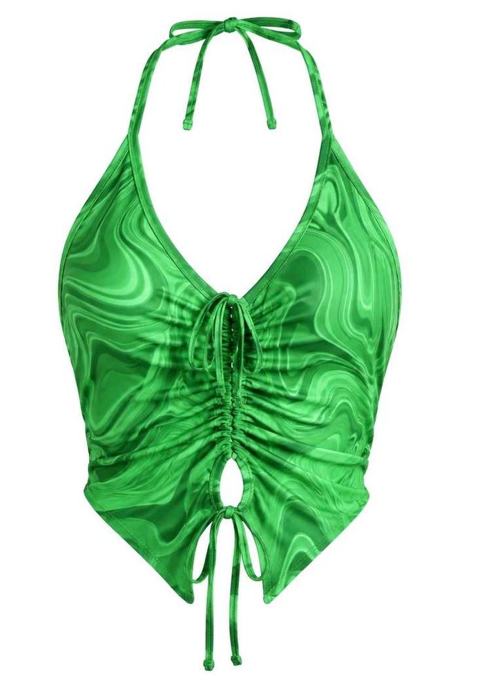 GREEN MARBLE PRINT TOP